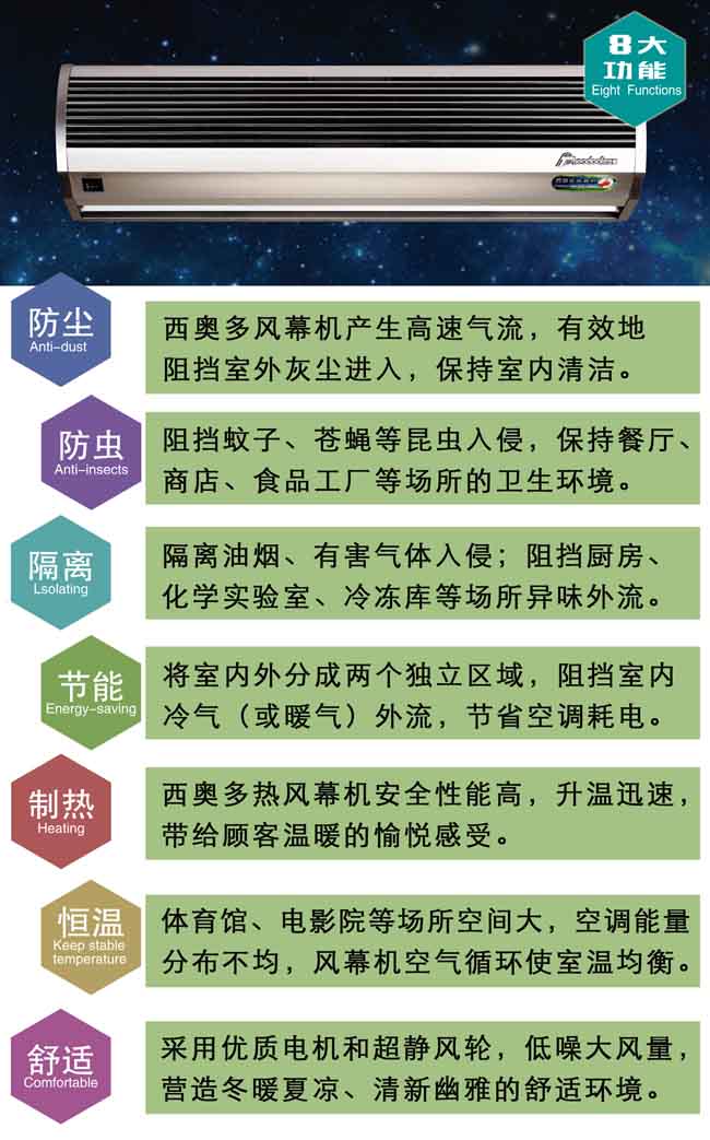 西奥多风幕机改善餐饮卫生