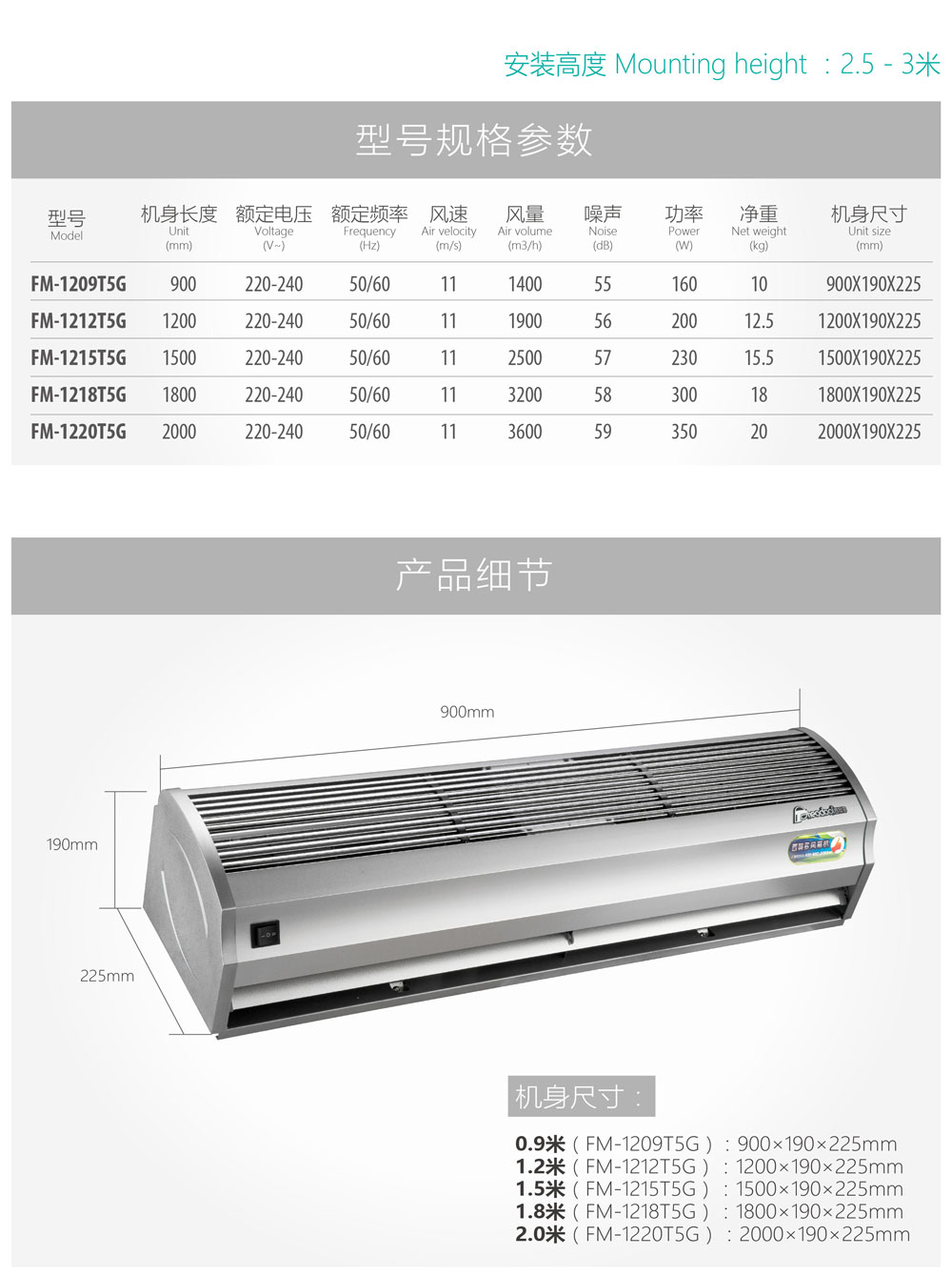 5G系列风幕机